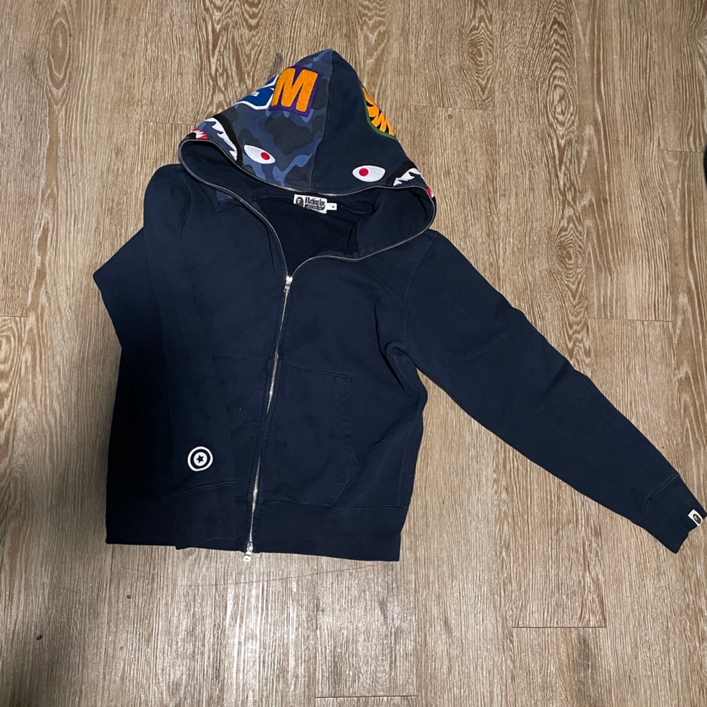 Navy Blue Bape Zip up